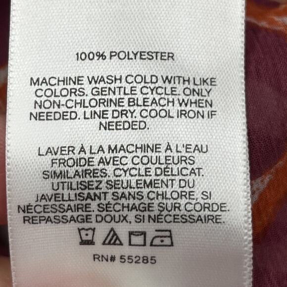 Express Women Maroon Floral Maxi Dress XS Ruffle High Low Flowy Fairy Festival - Picture 3 of 16